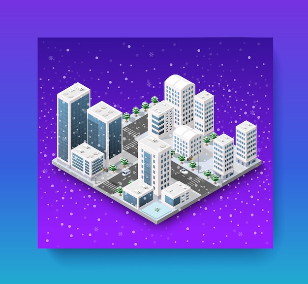 Christmas city isometric