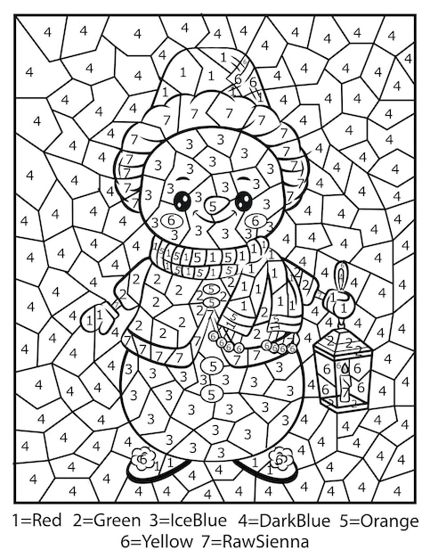 Country Christmas Color By Number Adult Coloring Book: Activity