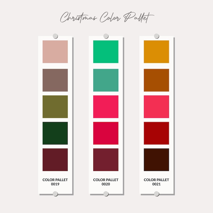 Vector christmas color palette