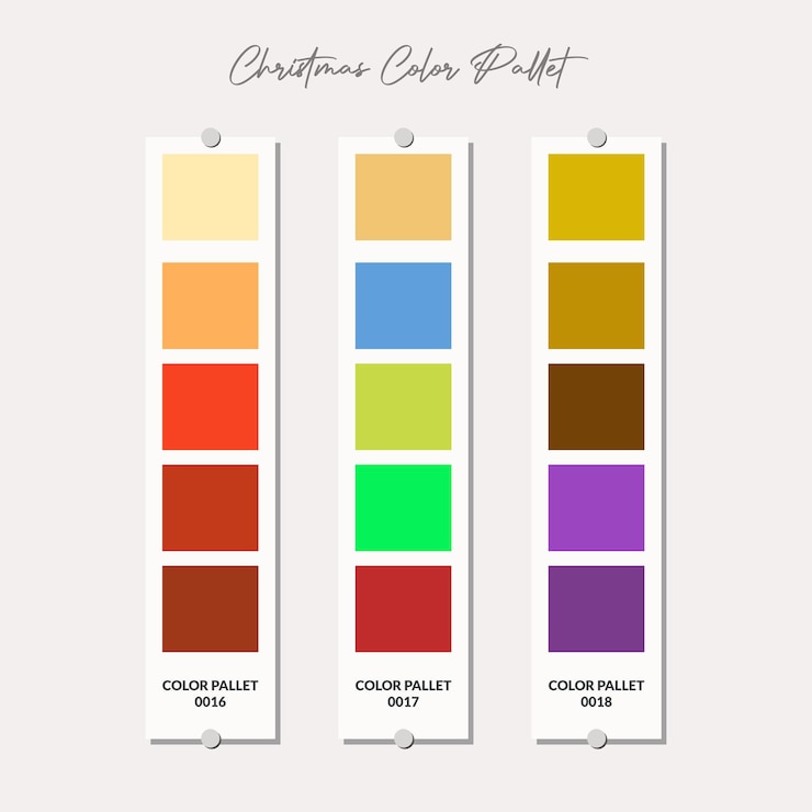 Vector christmas color palette