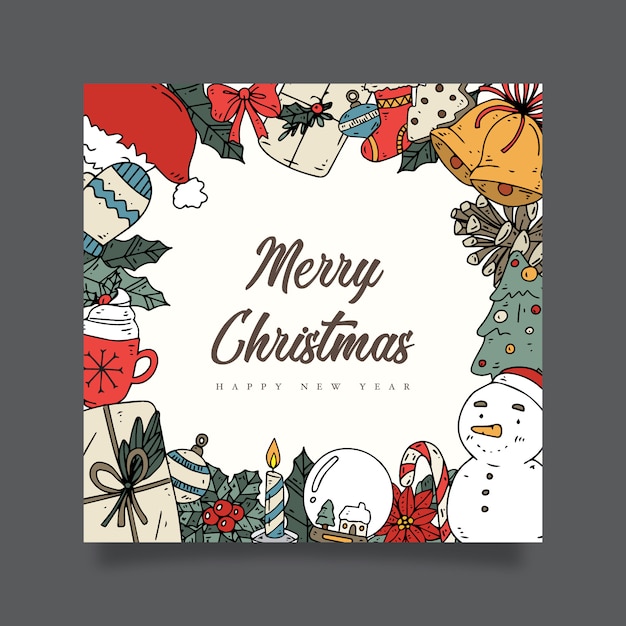 Christmas colorful greeting card