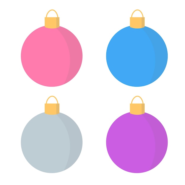 Christmas colorful tree decorations