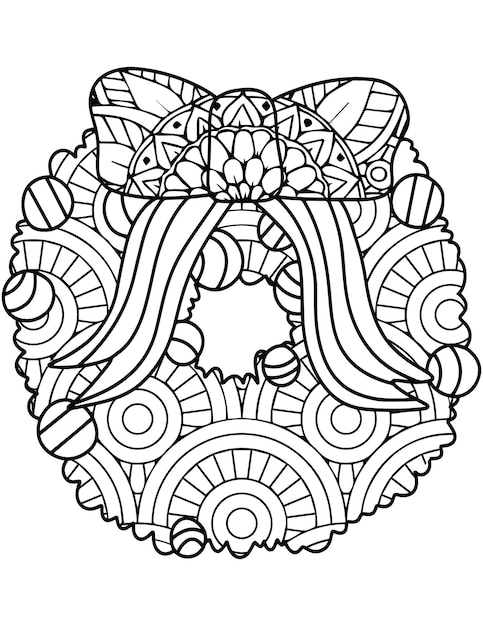 christmas coloring page for adult and kids