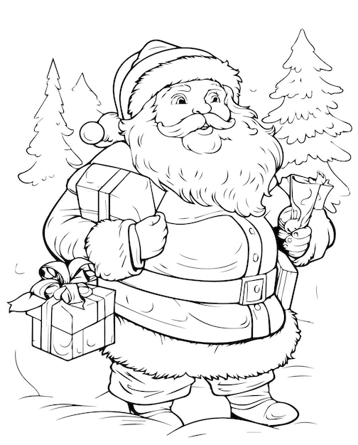 christmas coloring page for adult