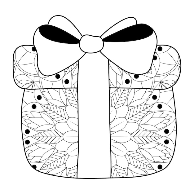 Christmas coloring page in exquisite style