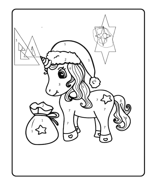 Christmas coloring page for kids,