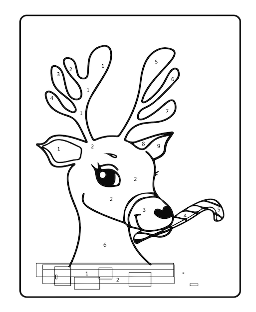 Vector christmas coloring page for kids,