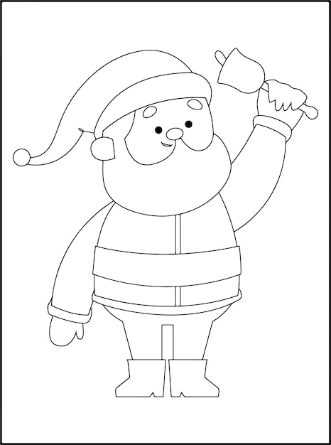 Vettore disegni da colorare di natale per bambini