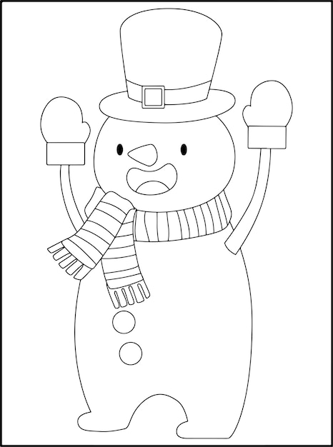 Vector christmas coloring pages for kids