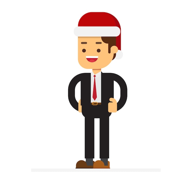 Christmas concept,business man character avatar icon