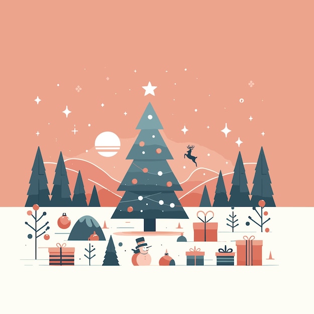 Vector christmas concept post