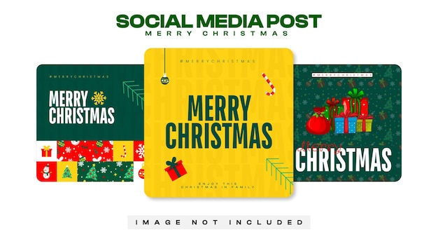 christmas concept social media post template
