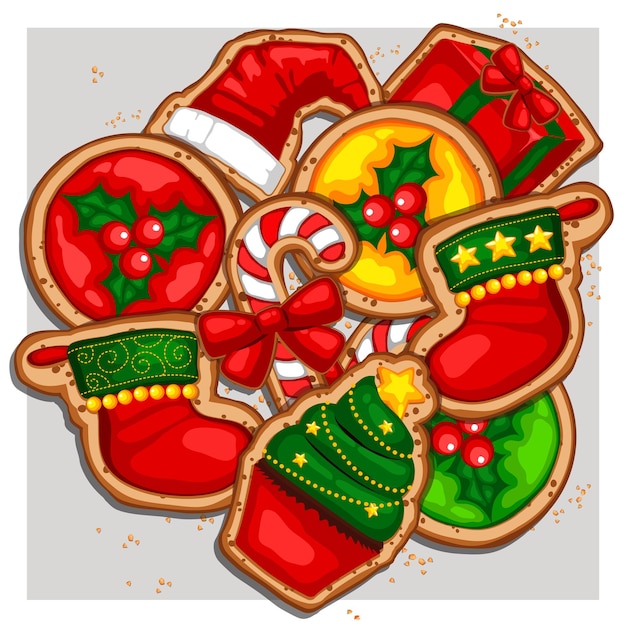 Vector christmas cookies