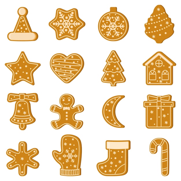 Vector christmas cookiesnew year's holiday treatsvector illustration