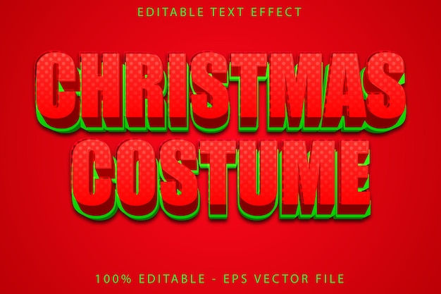 Christmas Costume Editable Text Effect Cartoon Style