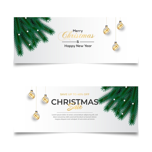 christmas cover sale banner with white background color concept