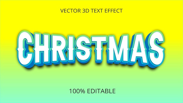 Christmas creative text effect vector design