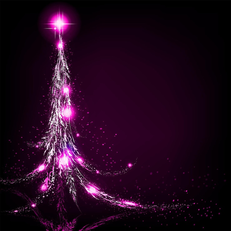 Vector christmas crimson design with christmas tree