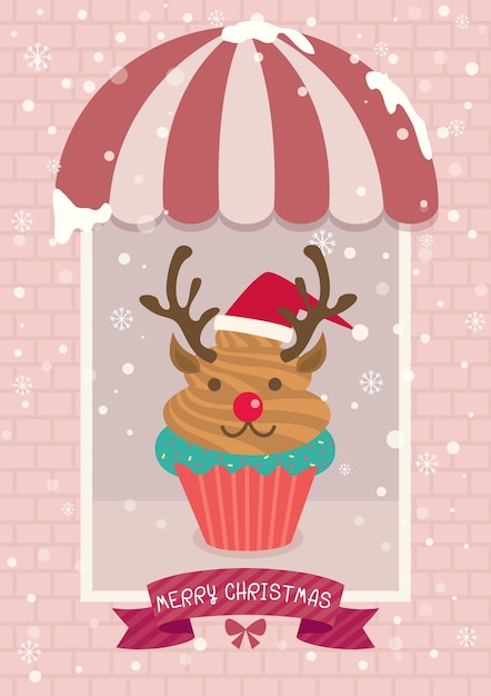 Christmas cupcake cafe reindeer
