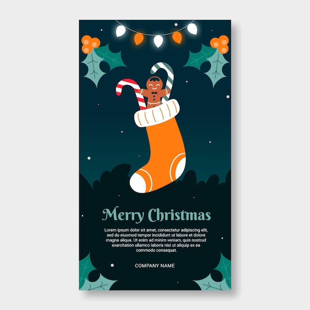 Vector christmas cute banner and social media collection