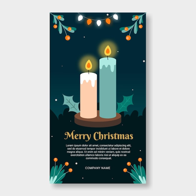 Vector christmas cute banner and social media collection