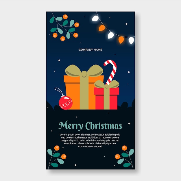 Premium Vector | Christmas cute banner and social media collection
