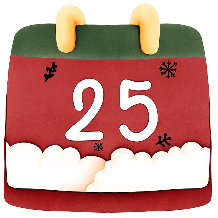 Vector christmas day calendar