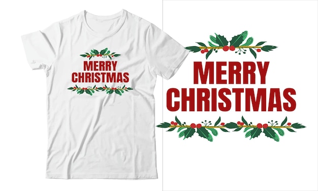 Vettore giorno di natale free tshirt design free download