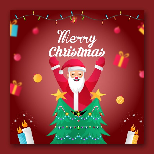 Premium Vector Christmas day party or xmas day party social media