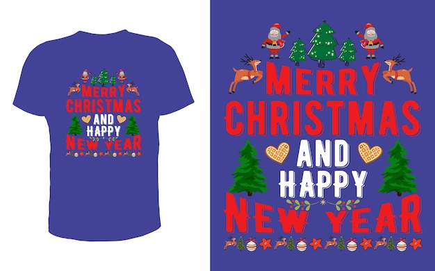 Vector christmas day tshirt design merry christmas vector