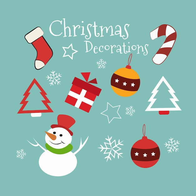 Christmas Decoration background vector