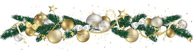 Vector christmas decoration design isolated