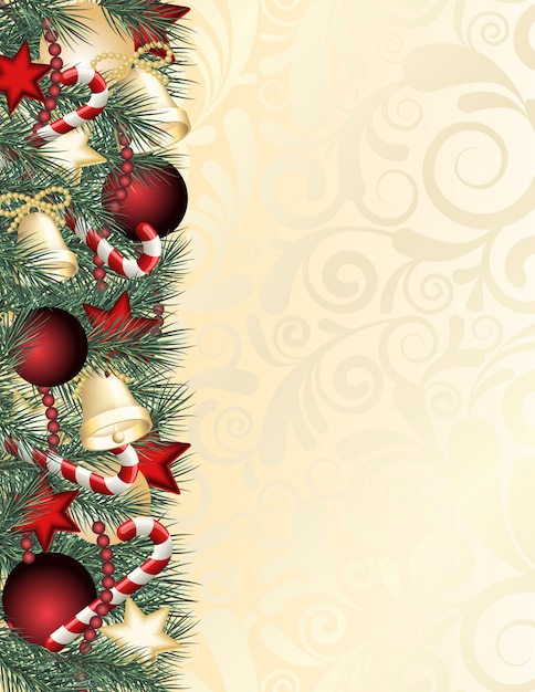 Vector christmas decoration frame background