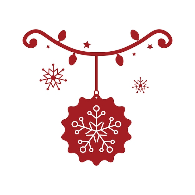 Vector christmas decoration icon