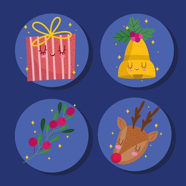 Christmas decoration icons