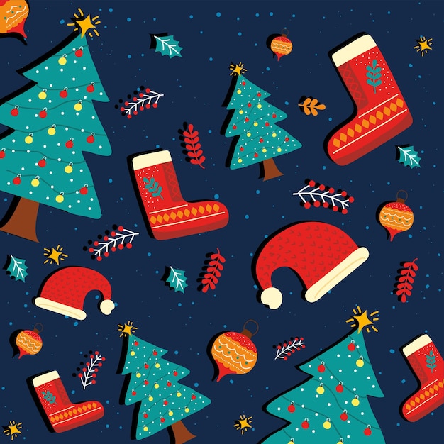 Christmas decoration pattern backdrop