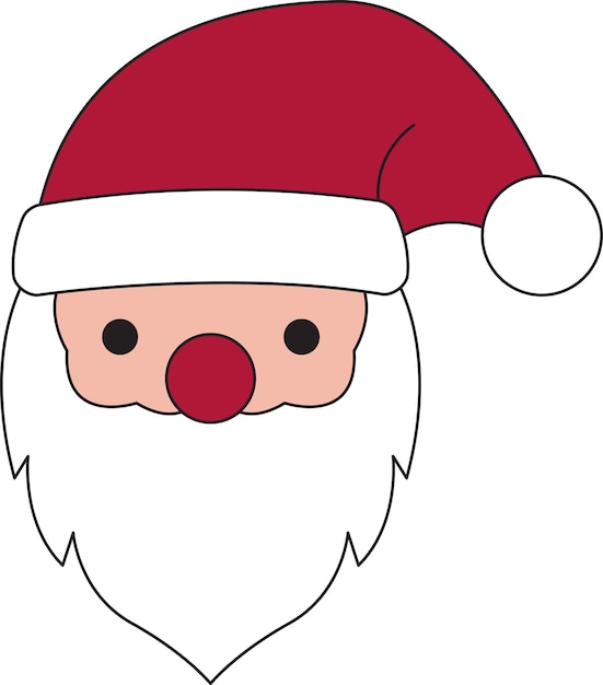 Vector christmas decoration santa