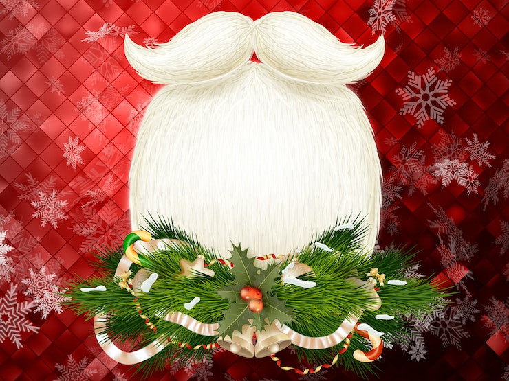 वेक्टर christmas decoration with santa's beard