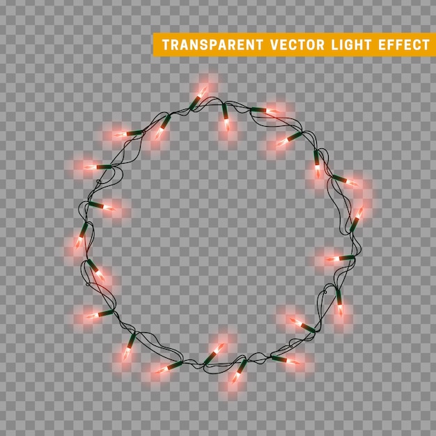 Christmas decorative light garlands. Realistic design. vector illustration