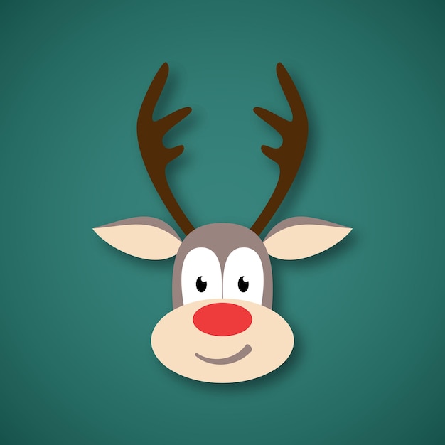 Vector christmas deer card