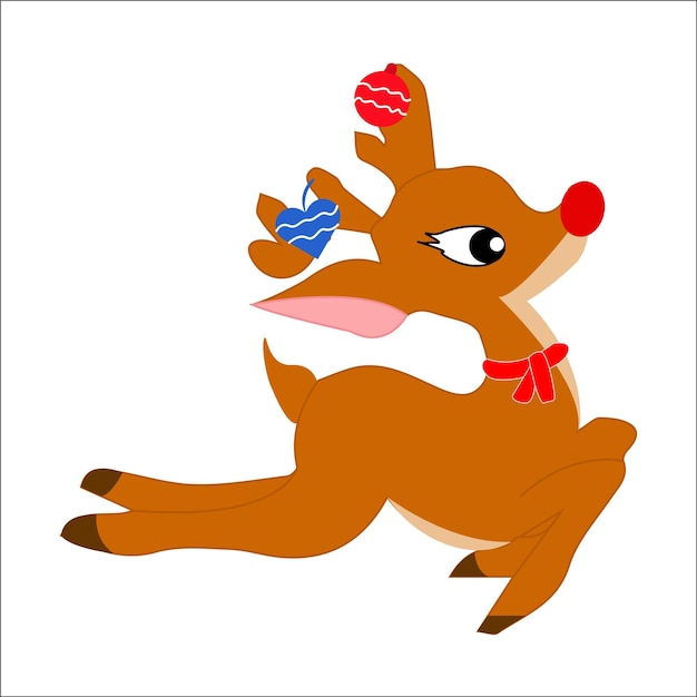 Vector christmas deer illustration