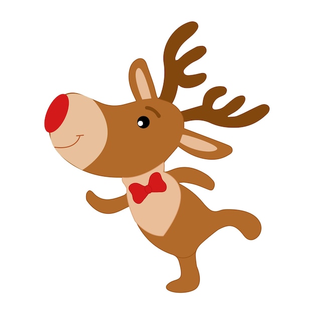 Vector christmas deer illustration