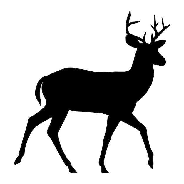 Christmas Deer Silhouette vector