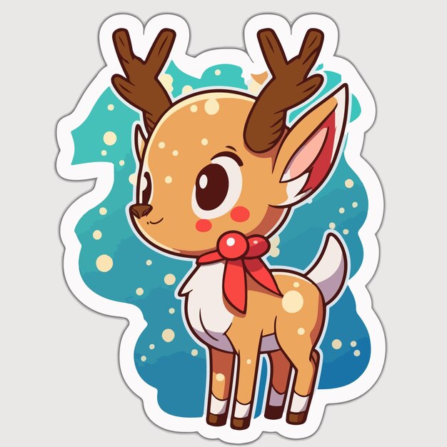 christmas deer sticker xmas reindeer stickers pack newyear collection