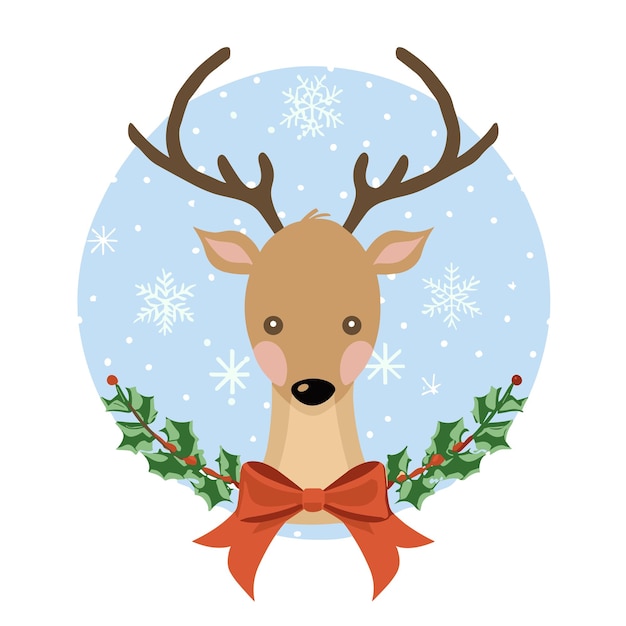 christmas deer vector
