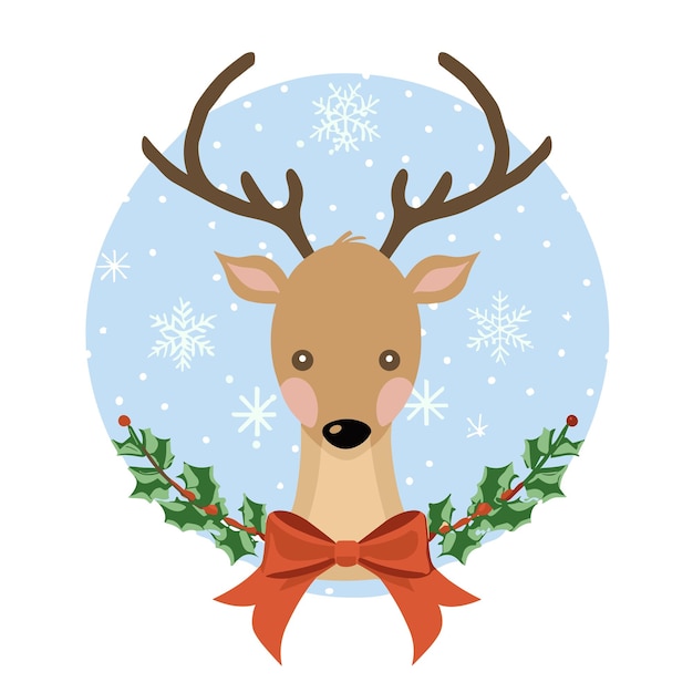 Vector christmas deer vector