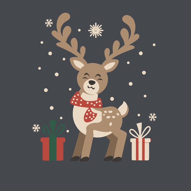 Vector christmas deer vector