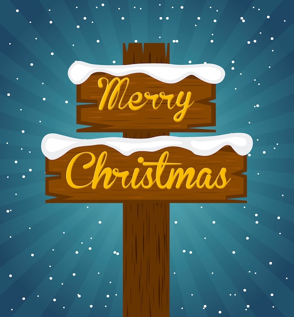 Christmas design over blue  background vector illustration