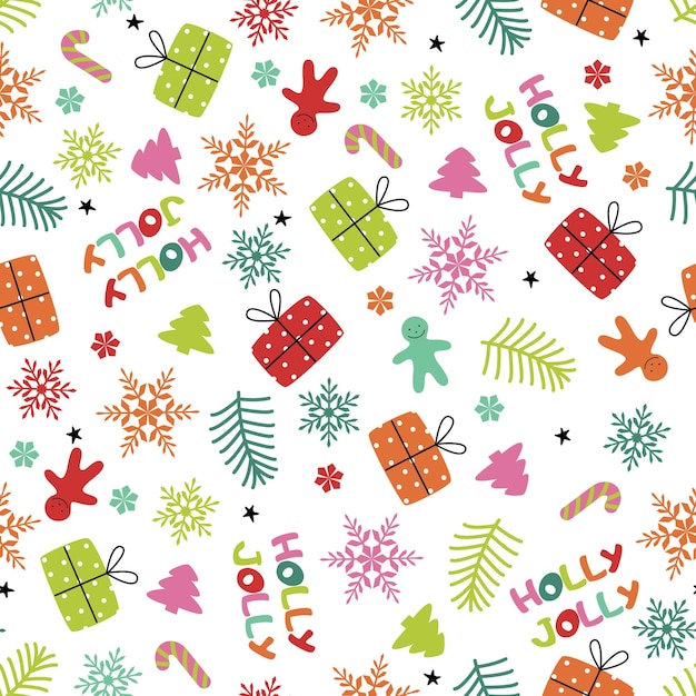 크리스마스 디자인 요소 베리 가지 눈송이 종 활 포인세티아 도토리 전나무
