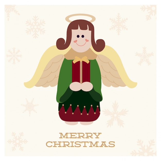christmas design with cute angel